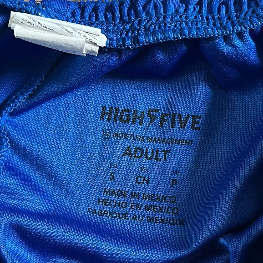 Blue Athletic Basketball Shorts with Elastic Waistband - Picture 3 of 6